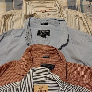 Mens Large Button Up Shirts. 6 Total.